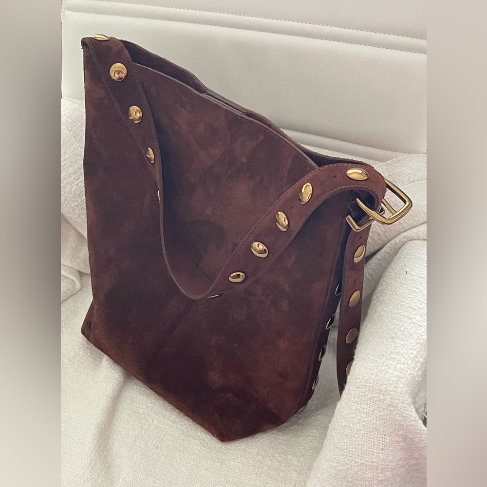NWT Madewell Stud Suede Essentials Bucket Tote